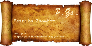 Petrika Zsombor névjegykártya